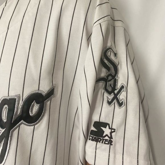 STARTER 90's MLB Chicago White Sox Home Jersey // XL // VTG - Picture 10 of 13